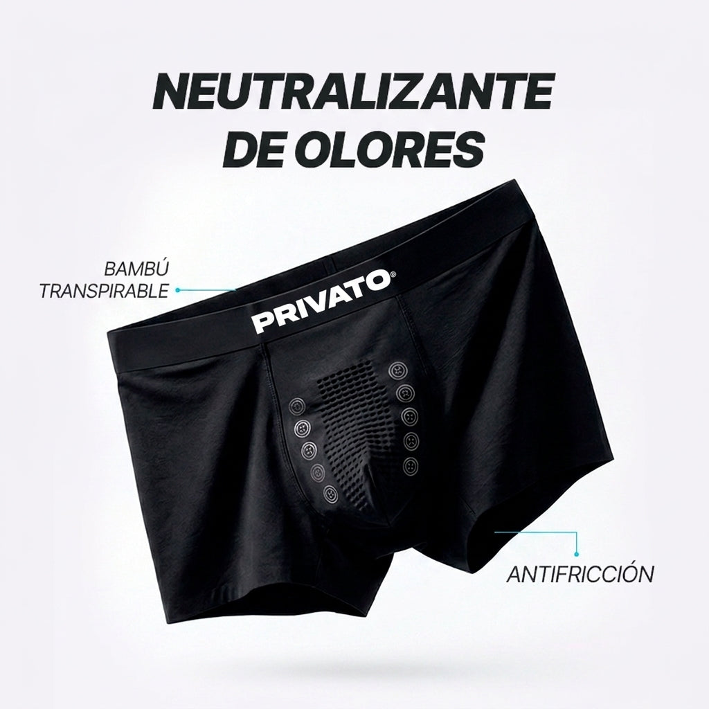 [COMPRA 5 Y LLÉVATE 5] PRIVATO® - Bóxers de Bambú: Tecnología Antitranspirante y Escudo Antiolor