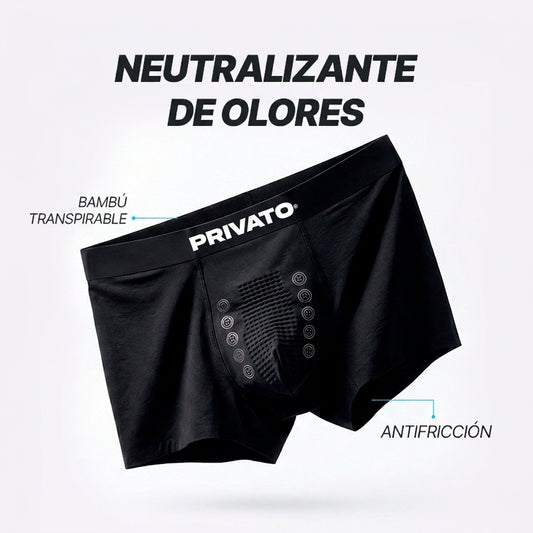 [COMPRA 5 Y LLÉVATE 5] PRIVATO® - Bóxers de Bambú: Tecnología Antitranspirante y Escudo Antiolor